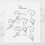 Étiquette Pour Bouteilles De Vin Chevaux sauvages Thunder_Cove (Étiquettes simples)