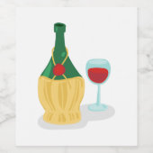 Étiquette Pour Bouteilles De Vin Chianti italien (Étiquettes simples)