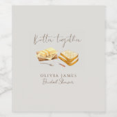 Étiquette Pour Bouteilles De Vin Chic bread and butter bridal shower (Étiquettes simples)