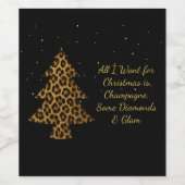 Étiquette Pour Bouteilles De Vin Chic Holiday Leopard Tree Design (Étiquettes simples)