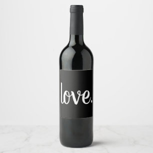 Étiquette Pour Bouteilles De Vin chic LOVE. script