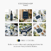 Étiquette Pour Bouteilles De Vin Chic Luxury Navy Gold 80th Birthday