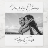 Étiquette Pour Bouteilles De Vin Chic Simple Photo Typographie Moderne (Étiquettes simples)