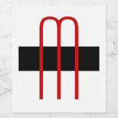 Étiquette Pour Bouteilles De Vin Chic Unique Monogramme Noir Blanc Plaine Simple (Étiquettes simples)