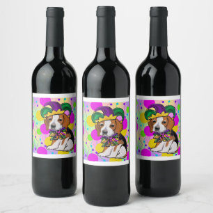 Étiquette Pour Bouteilles De Vin Chien Beagle