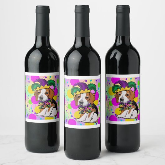 Étiquette Pour Bouteilles De Vin Chien Beagle (Bouteilles)