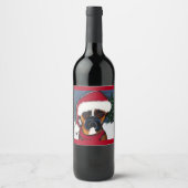 Étiquette Pour Bouteilles De Vin Chien Boxer (Devant)