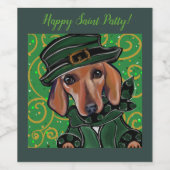 ÉTIQUETTE POUR BOUTEILLES DE VIN CHIEN DE CHIEN ROUGE (Étiquettes simples)