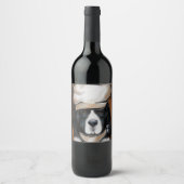 Étiquette Pour Bouteilles De Vin Chien de Terre-Neuve (Devant)