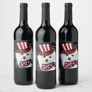 Étiquette Pour Bouteilles De Vin Chien Esquimau Américain
