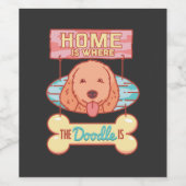Étiquette Pour Bouteilles De Vin Chien Goldendoodle (Étiquettes simples)