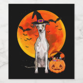 Étiquette Pour Bouteilles De Vin Chien Halloween Whippet Jack O Lantern Pumpkin T-S (Étiquettes simples)