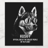 Étiquette Pour Bouteilles De Vin Chien officiel Sibérien Husky (Étiquettes simples)