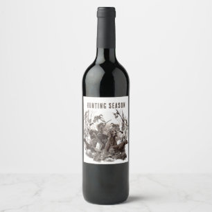 Étiquette Pour Bouteilles De Vin Chiens de chasse polyvalents