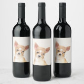 Étiquette Pour Bouteilles De Vin Chihuahua Peinture - Cute Original Chien Art (Bouteilles)
