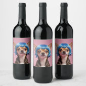 Étiquette Pour Bouteilles De Vin Chihuahua wig (Bouteilles)