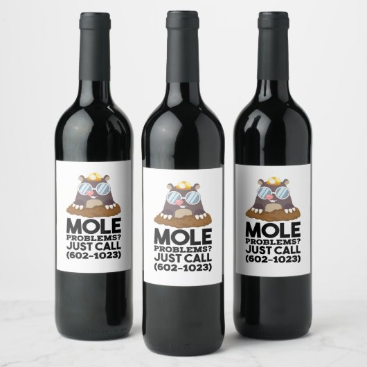 Étiquette Pour Bouteilles De Vin Chimie - Problèmes de mole (Bouteilles)