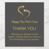 Étiquette Pour Bouteilles De Vin Chiropodiste podiatre Pedicure Foot Care Business (Étiquettes simples)
