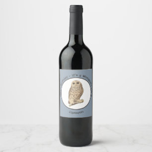 Étiquette Pour Bouteilles De Vin Chouette barrée - Anniversaire ou autre événement
