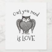 Étiquette Pour Bouteilles De Vin Chouette dont vous avez besoin (Étiquettes simples)