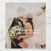 Étiquette Pour Bouteilles De Vin Christian Scripture Mariage Photo (Étiquettes simples)