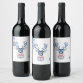 Étiquette Pour Bouteilles De Vin Christmas Chinoiserie Deer (Bouteilles)