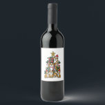 Étiquette Pour Bouteilles De Vin Christmas Tree English Bulldog<br><div class="desc">Un cadeau parfait pour l'amoureux des chiens dans votre vie,  que ce soit votre mère,  votre père,  votre soeur,  votre frère ou votre ami.</div>