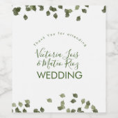 Étiquette Pour Bouteilles De Vin Chute Feuille Automne Végétation Merci (Étiquettes simples)