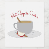 Étiquette Pour Bouteilles De Vin cidre de pomme chaude (Étiquettes simples)