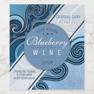 Étiquette Pour Bouteilles De Vin cidre de vin de bleuet fait maison personnalisé