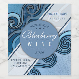 Étiquette Pour Bouteilles De Vin cidre de vin de bleuet maison personnalisé