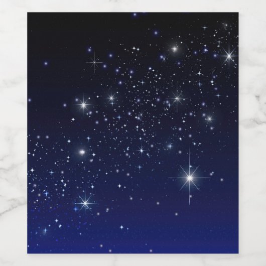 ÉTIQUETTE POUR BOUTEILLES DE VIN CIEL DE NUIT (Étiquettes simples)