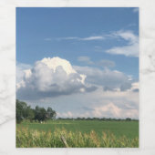 Étiquette Pour Bouteilles De Vin Ciel nuageux (Étiquettes simples)