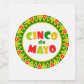 Étiquette Pour Bouteilles De Vin Cinco de Mayo (Étiquettes simples)