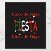 Étiquette Pour Bouteilles De Vin Cinco de mayo, fête mexicaine (Étiquettes simples)
