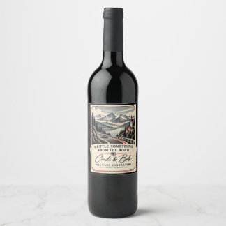 Étiquette Pour Bouteilles De Vin Cindi et Bob Max voyagent à l'étranger Road Trip A