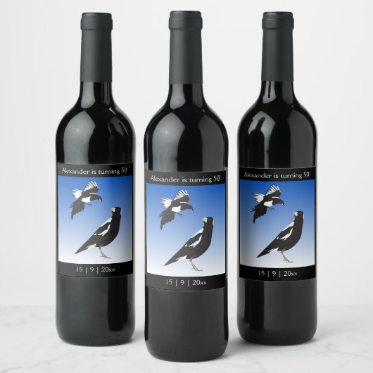 Étiquette Pour Bouteilles De Vin Cinquante et fabuleux anniversaire personnalisé (Bouteilles)