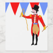 Étiquette Pour Bouteilles De Vin Circus Ring Master Cirque Party (Étiquettes simples)