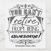 Étiquette Pour Bouteilles De Vin Citation de fête de la retraite (Étiquettes simples)