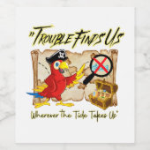 Étiquette Pour Bouteilles De Vin citation de perroquet de pirates (Étiquettes simples)