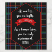 Étiquette Pour Bouteilles De Vin Citation du patron (Étiquettes simples)