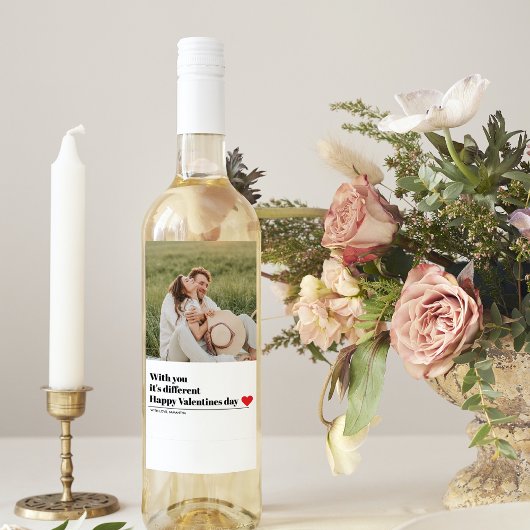 Étiquette Pour Bouteilles De Vin Citation romantique branchée | Valentines