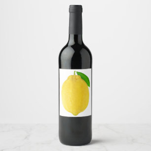 Étiquette Pour Bouteilles De Vin Citron