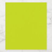 Étiquette Pour Bouteilles De Vin Citron amer (couleur solide) (Étiquettes simples)