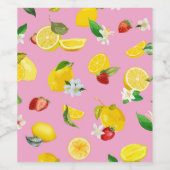 Étiquette Pour Bouteilles De Vin Citron et fraise 1 (Étiquettes simples)