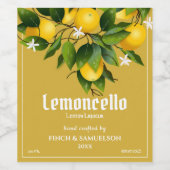 Étiquette Pour Bouteilles De Vin Citron moderne Citrus Fruit Limoncello (Étiquettes simples)
