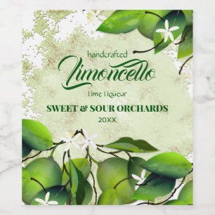 Étiquette Pour Bouteilles De Vin Citrus de citron vert citron