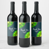 Étiquette Pour Bouteilles De Vin Citrus kiwi tranche de fruits moderne merci cadeau (Bouteilles)
