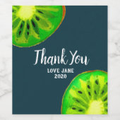 Étiquette Pour Bouteilles De Vin Citrus kiwi tranche de fruits moderne merci cadeau (Étiquettes simples)