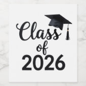 Étiquette Pour Bouteilles De Vin Classe De 2026 (Étiquettes simples)